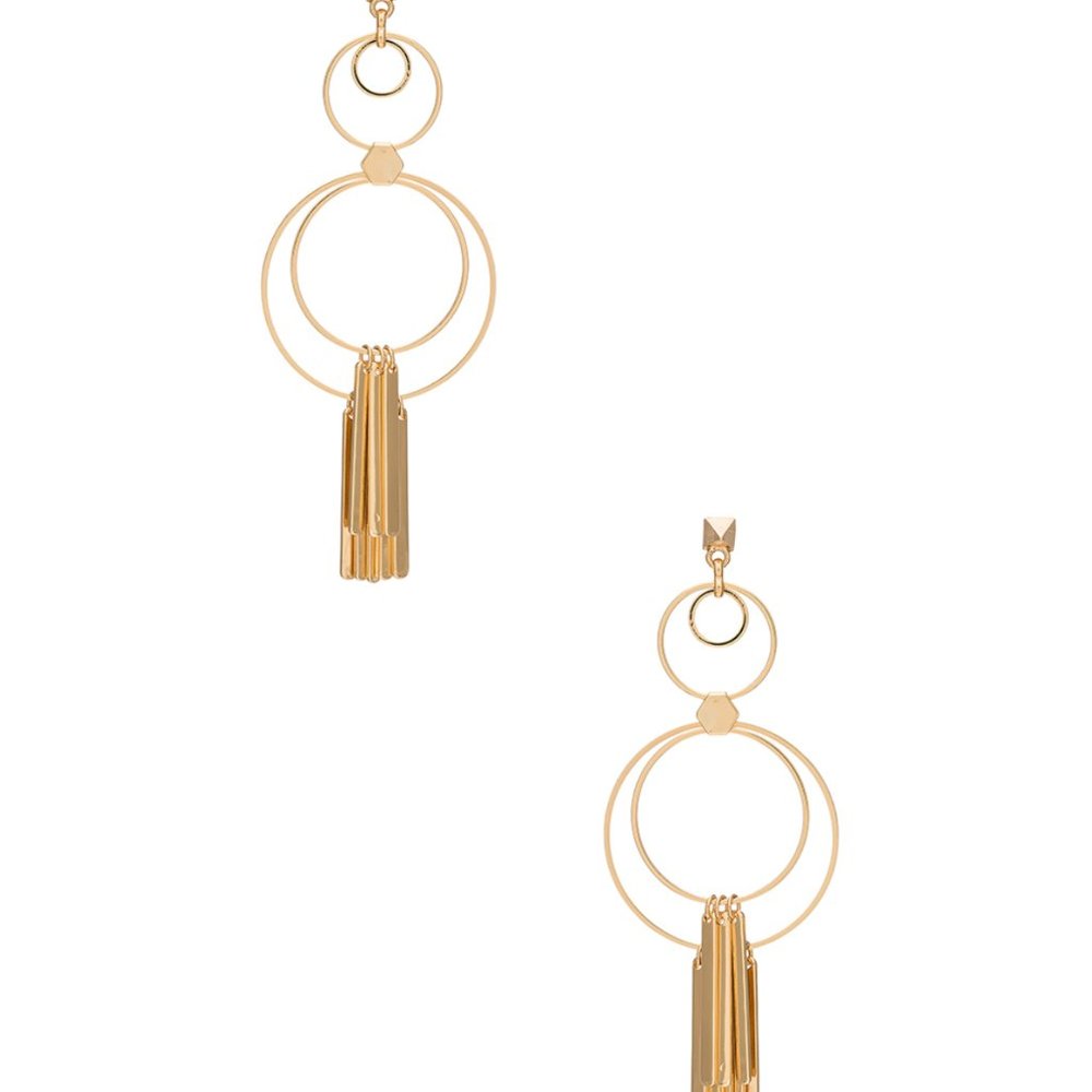 Ettika Multi Circle Earring with Fringe Bars